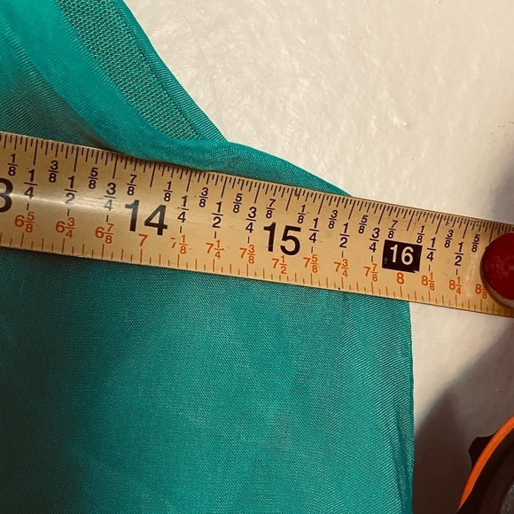 M for Bolide Women’s Turquoise Green Silk Tank Top XS Camisole - Picture 5 of 8